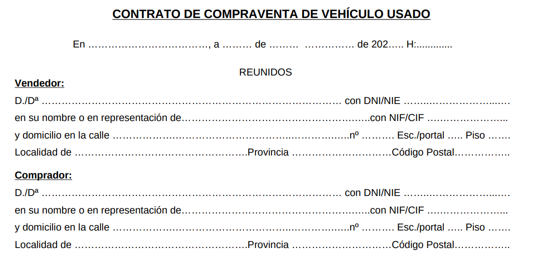 imagen contrato compraventa vehiculo